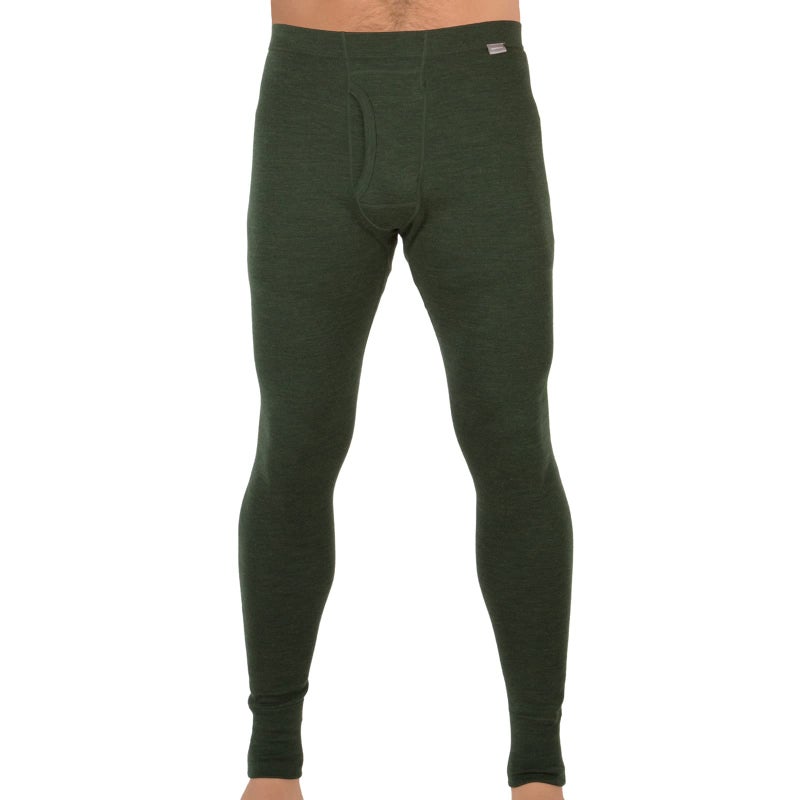 MERIWOOL Mens Base Layer 100% Merino Wool Thermal Pants Army Green - Image 1